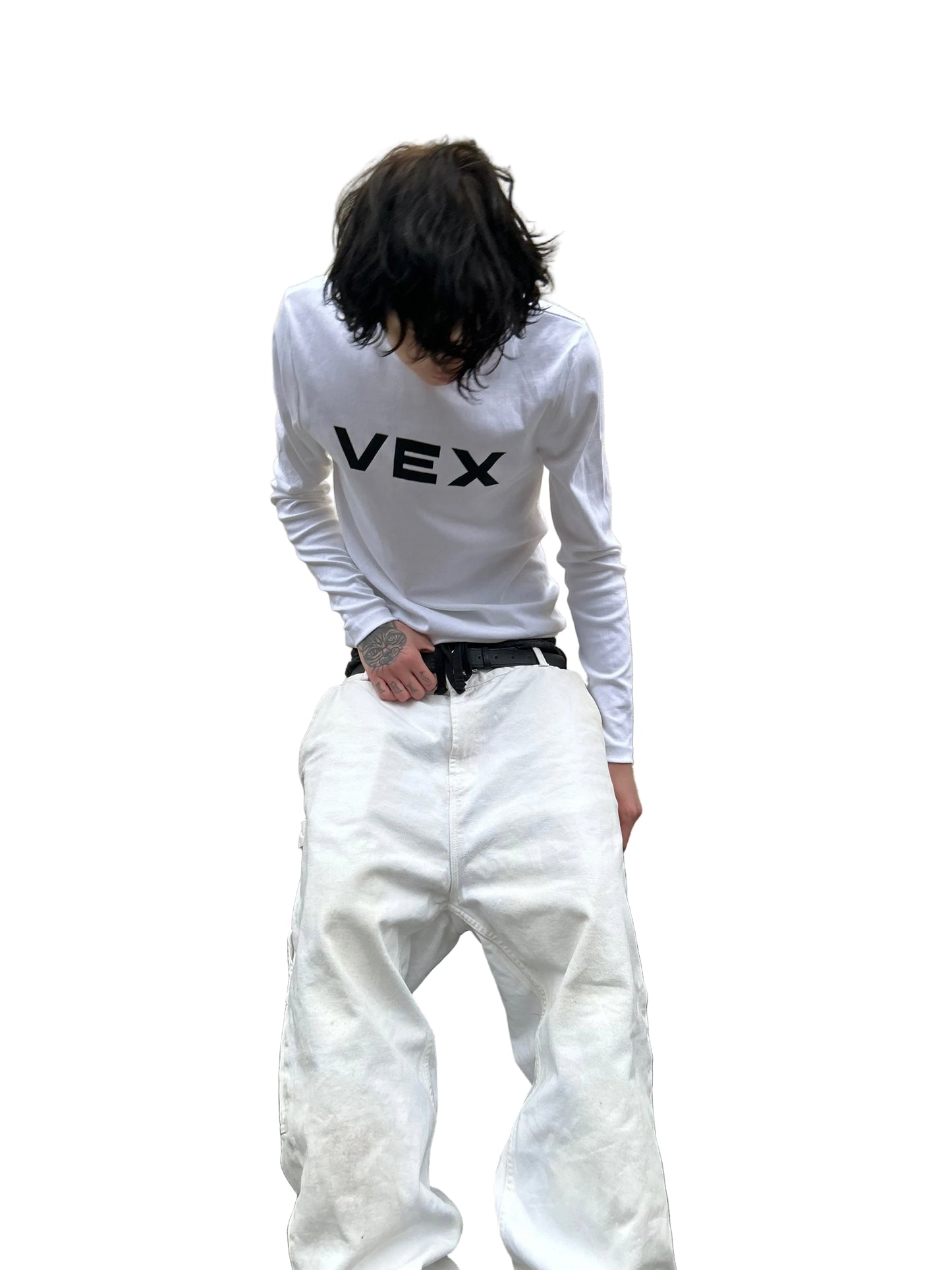 White Ribbed Longsleeve
