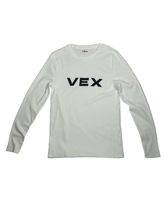White Ribbed Longsleeve